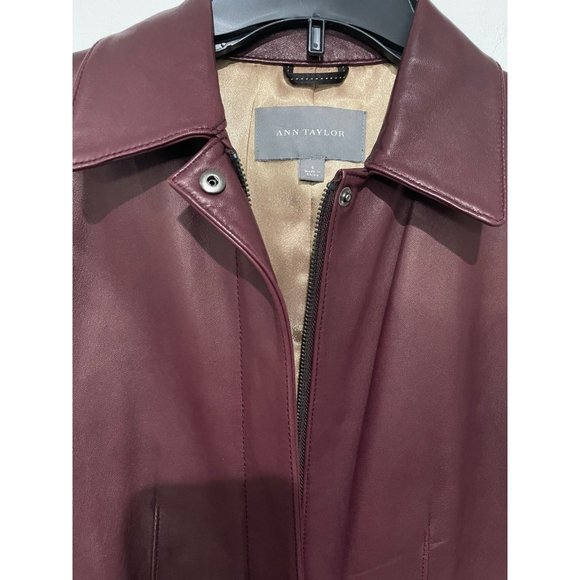 NWOT 100% Genuine Leather Ann Taylor Jacket - Picture 7 of 9